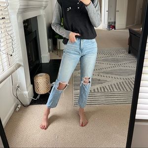 American eagle mom jean size 6